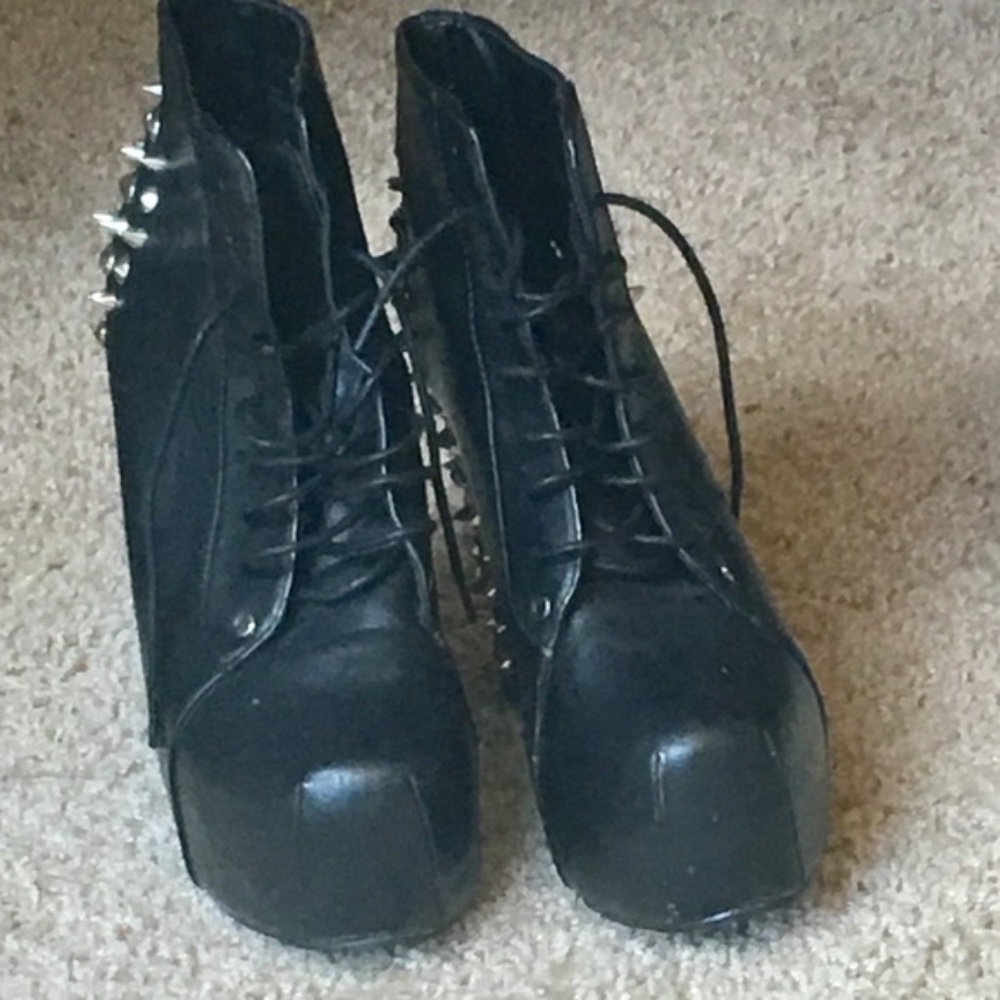Black studded boots